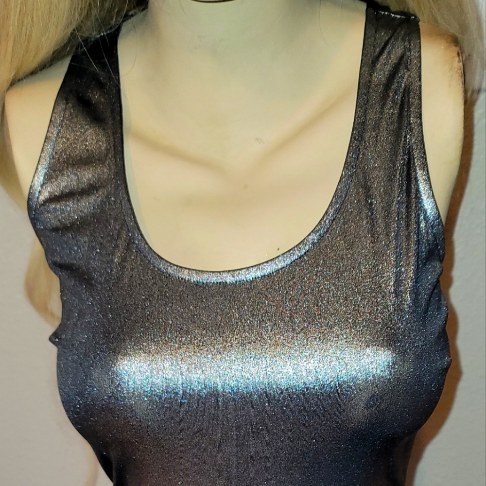 Silver Fringe Tank Dress